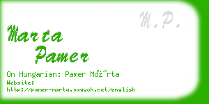 marta pamer business card